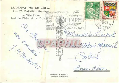 Concarneau (Finistère) — Porto de pesca e lazer — Edições Gaby — Verso