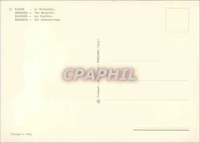 Rhodes — Motyle — Trimboli - Pescara (Włochy) — Rewers