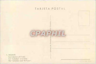 Les Cañadas i El Teide — Tenerife — Wydawnictwo Distribuidora Postal Canaria — Rewers
