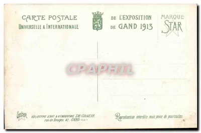 Exposição Universal de Gand - 1913. — A Entrada Principal O Domo Central. — Verso