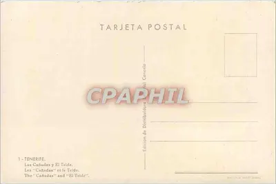 Las Cañadas i El Teide — Tenerife — Wydawnictwo Distribuidora Postal Canaria — Rewers