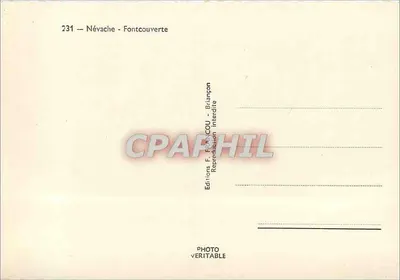 Névache - Fontcouverte — widok rzeki i gór — wydawca F. Francou — Rewers