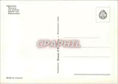Positano — Ogólny widok — Bruttner & C. Como n°26-042 — Rewers