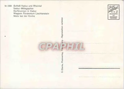 Vaduz — Liechtenstein — S. Eberle, Photoverlag — Verso