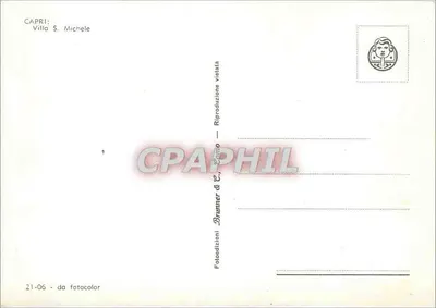 Capri: Villa S. Michele — wydawca Bruttner & C. w Como, n°1 — Rewers