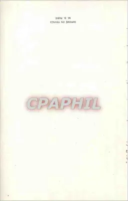 Carta de boas-vindas — motivos festivos — M.D. Paris — Verso