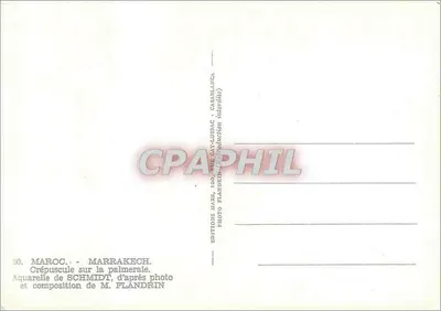 Crepúsculo na palmeraia — Marrakech — Éditions Mars — Verso