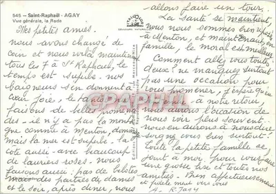 Saint-Raphaël — Vista geral, a Baía — Edições Marcel de Nice, n° 545 — Verso