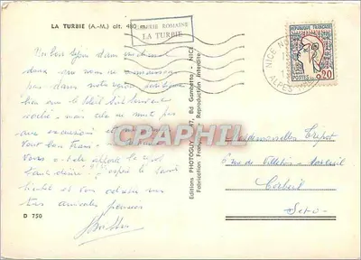La Turbie — Stara miasto historyczne — Wydawnictwo Compétto, seria D 750 — Rewers