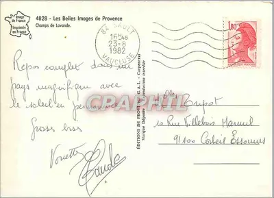As Lavandas na Provença — Éditions de Provence, n° 4828 — Verso