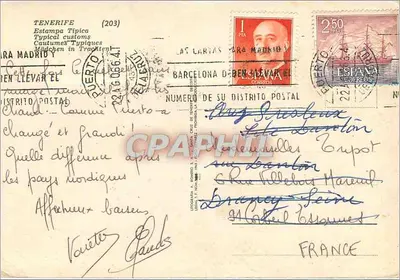 Kobiety w tradycyjnym stroju noszące koszyki z kwiatami — Tenerife — Estampa Típica — Rewers