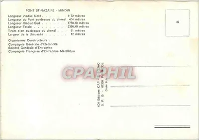 Ponte Saint-Nazaire - Mindin — Ponte suspensa — Éditions CAP - Tilleulac — Verso
