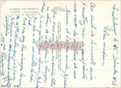 Rosheim — Publiczna fontanna z dwiema kobietami w strojach tradycyjnych — Wydawnictwo Delgogne — Rewers