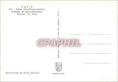 Kościół św. Geneviève — Grobowiec patronki Paryża — Wydawnictwo Mexichrome — Rewers