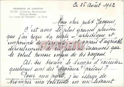 Castelos do Limousin — IRIS 87/158 — editor IRIS — Verso