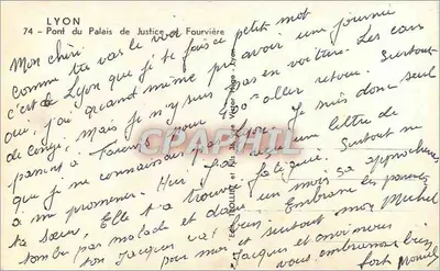 Lyon — Most Sądu i Fourvière — Wydawca TROLLIER et Fils — Rewers