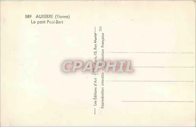 Auxerre (Yonne) — Most Paul-Bert — Wydawnictwo Sztuki Rue Martel — Rewers