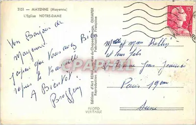 Mayenne — Katedra Najświętszej Maryi Panny — Wydawnictwo Sztuki Réma — Rewers