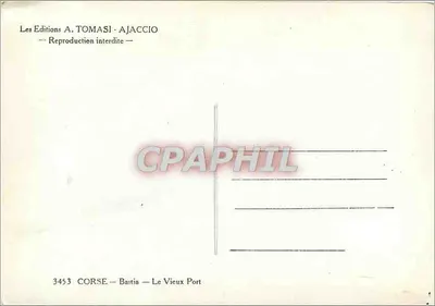 Bastia — O Velho Port — Les Éditions A. TOMASI - Ajaccio — Verso