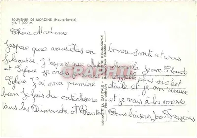 Morzine — widok panoramiczny zimowy — Wydawnictwo La Capitale — Rewers