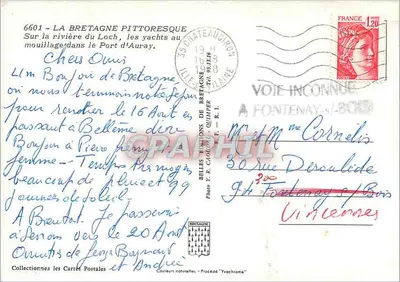 Haven van Auray — Mooie Bretagne — YCA — Achterkant