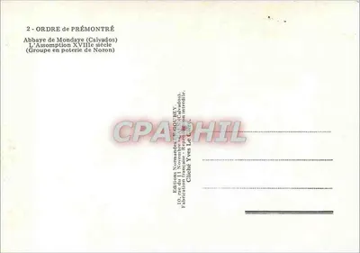 Abadia de Mondaye — A Assunção do século XVIII — Edição Normanda SOULBEY — Verso