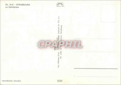 Estrasburgo — La Catedral — ediciones de arte Maracco & Cie S.A. — Reverso