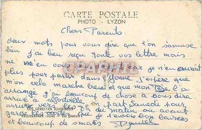 Valleraugue — Vista geral — LES CÉVENNES ILLUSTRÉES, LYZON — Verso