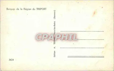 Barcos da Região do TRÉPORT — Somme (Somme-Bains) — A. TERRIER, n° 3624 — Verso