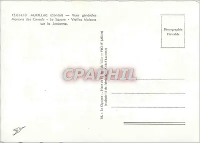 Aurillac — Souvenir — Éd. Vichy (Allier) — Rewers