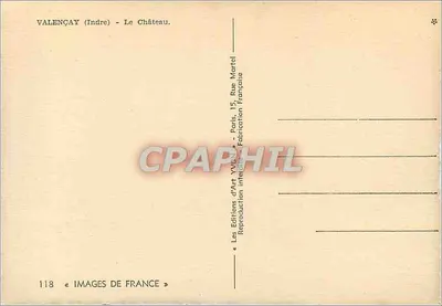 Valençay (Indre) — Zamek — Wydawnictwo Art Yvann, nr 118 — Rewers