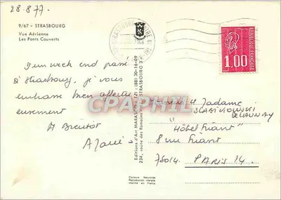 Strasburg — Widok z powietrza Mosty Zakryte — Wydawnictwo Art Maras — Rewers