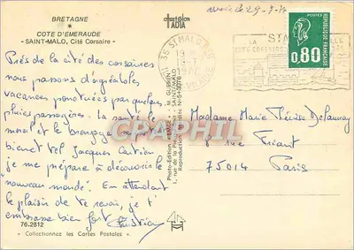 Saint-Malo — De havenstad — Uitgever Emge, n° 76.2812 — Achterkant