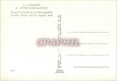 Capela de Dunois — Capela de Dunois e sua abóbada singular — Éditions Lavelle — Verso