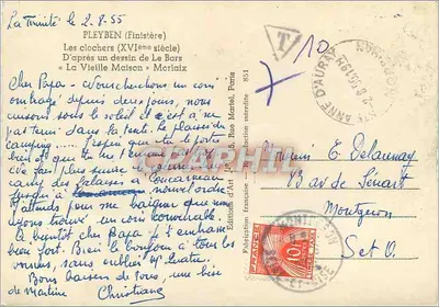 Katedra Najświętszej Maryi Panny w Angers — widok z dzwonnic — Wydawnictwo Sztuki Juste, Paryż, nr 851 — Rewers