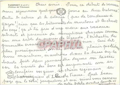 Castelo de Trécesson — Paimpont (Ille-et-Vilaine) — Cing — Verso