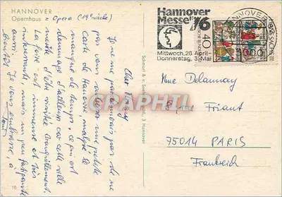 Hannover — Teatr Operowy — widok teatru (lata 60.) — Schmold & v. Saeff — Rewers