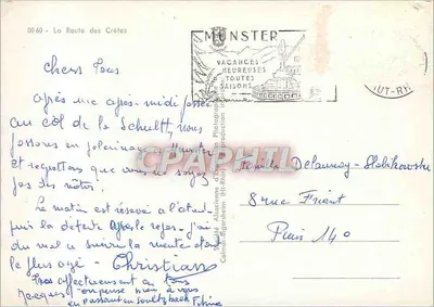 Trasa Górzysta — Przełęcz Schlucht, jezioro Białe, teleksy — wydawca Colmar-Rhénan — Rewers