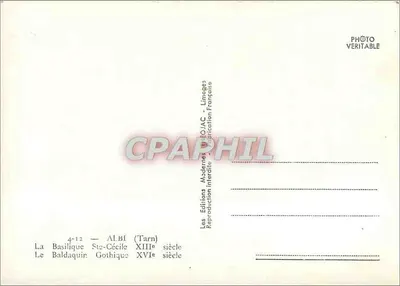 Bazylika św. Cecylii — Albi (Tarn) — Wydawca Cheyjac — Rewers