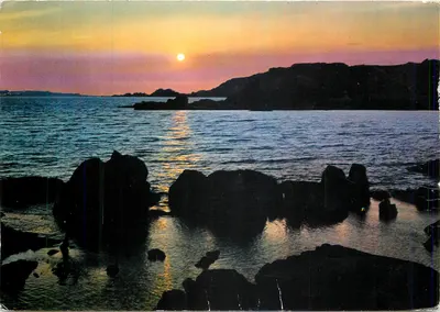 Pôr do sol na costa — Sardegna pittoresca — editor Altercoca, n° F. 60840