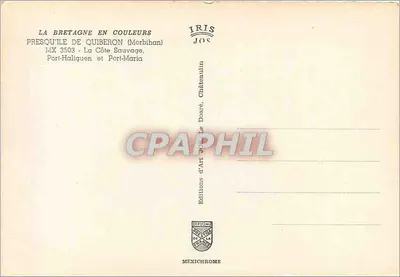 Presqu'île van Quiberon — uitzicht op Port-Haliguen en Port-Maria — Edities van Kunst Jos — Achterkant