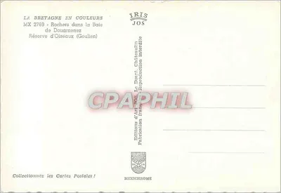 Rochas na Baía de Douarnenez — Reserva de Aves (Goulien) — Edições de Arte JOS — Verso