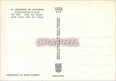 Praia de Châteaulin — pequena enseada entre os rochedos — Éditions d'Art JOS — Verso