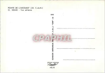 Pointe de l'Arcouest — widok z lotnictwa — Combier Imprimeur — Rewers