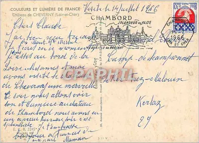 Castello di Chambord — Castello di Cheverny (Loir-et-Cher) — Editore Jean-Jaurès — Verso