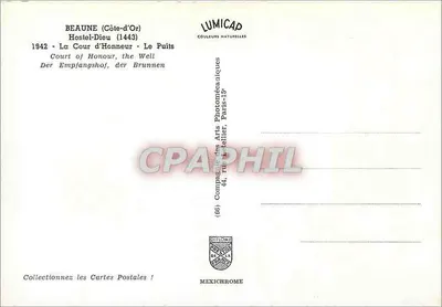 Beaune (Côte-d'Or) — The Cour d'Honneur — Publisher LUMICAP, No. (66) — Back