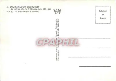 Saint-Guenole Penmarch — O rochedo das Vitimas — Edições de Arte JOS, Châtenulnin — Verso