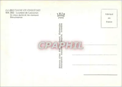 A praça de Locronan — Renascimento — Edições de Arte JOS, Châteaulin — Verso