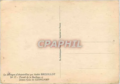 Jonge Menners van Guingamp — Poort van de Basiliek — André Breuillot — Ed. Artistiques Parijs — Achterkant