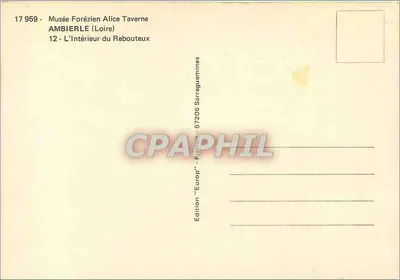 Wnętrze lekarza ludowego — Muzeum Forézien Alice Taverne — Wydawnictwo Sarreguemines — Rewers